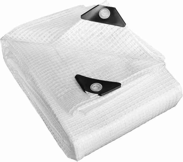 NESTLUNE Transparent Waterproof Heavy-Duty Tarpaulin with Eyelets, W 300 cm x D 300 cm x H 300 cm – 1