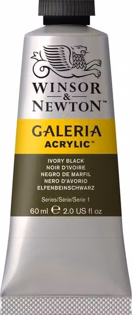 Winsor and Newton Galeria Acrylic Paint in Ivory Black