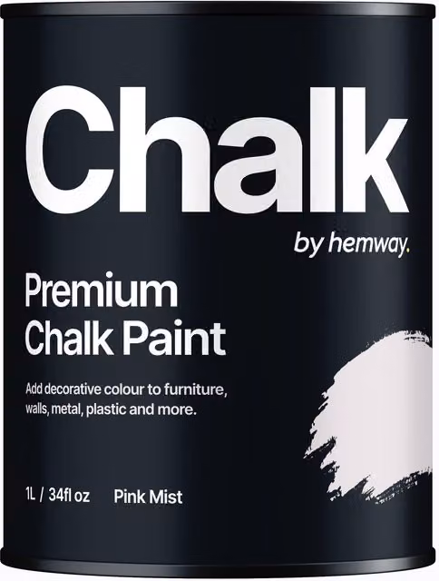 Hemway Chalk Paint Flat Matt Pink Mist 1L