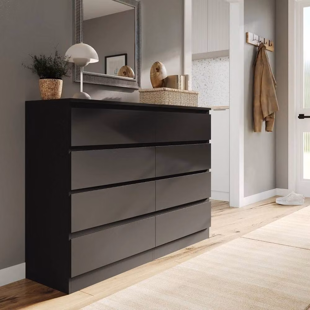 FORGEVIO Modern 8 Drawer Chest in Matt Black – 3