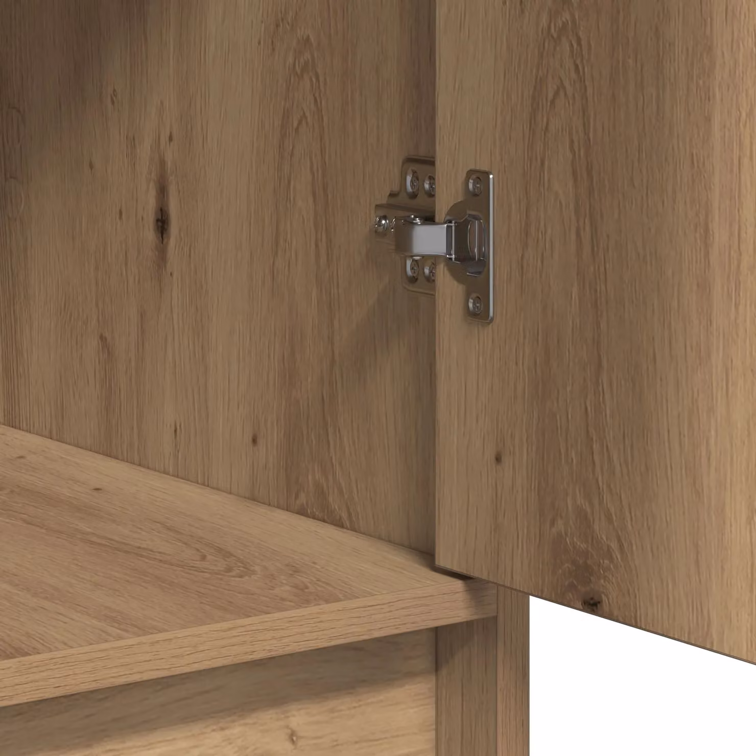 Berkfield Home Artisan Oak Sideboard in Brown, W/D/H: 40 x 41 x 75 cm – 4