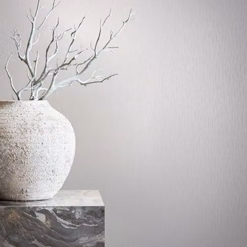 Galerie 30648 Industrial Effects White Pearl Plain Non-Woven Wallpaper