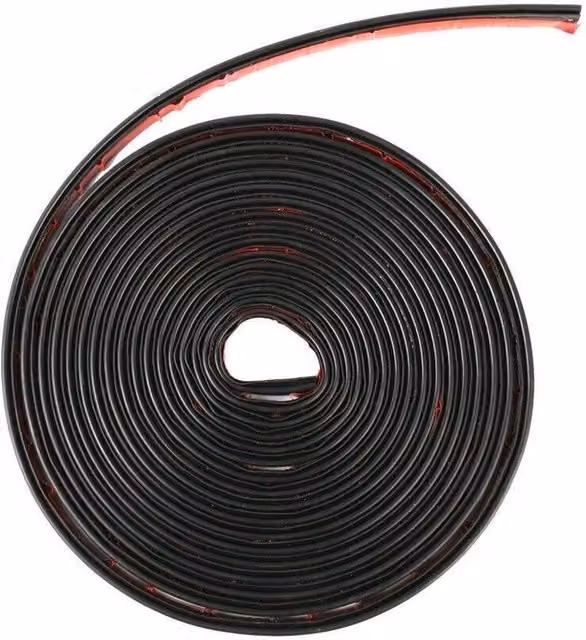 SPETLEK Black Self-Adhesive Waterproof Silicone Door Rubber Seal Strip Profile D – 1