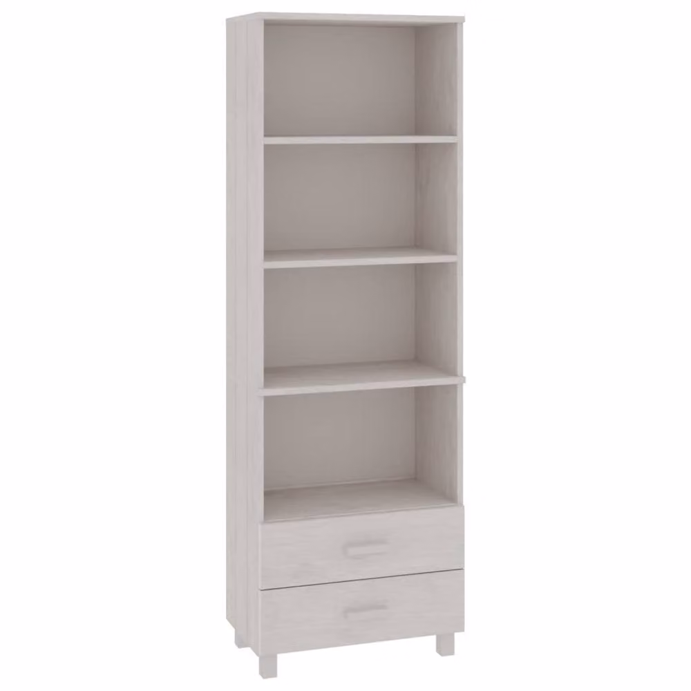 Berkfield Home HAMAR Highboard in White Solid Wood Pine, W/D/H: 60 x 35 x 180 cm – 3