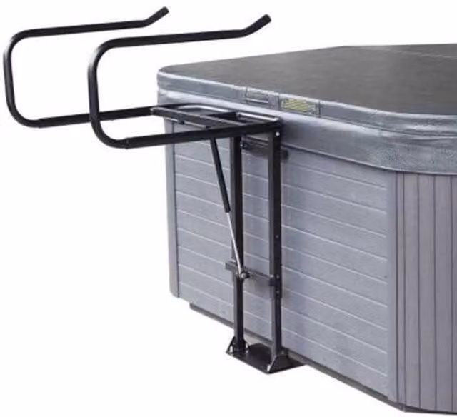 Palm Spas Undermount Hot Tub Cover Lifter Lid Lifter in Black and Stainless Steel