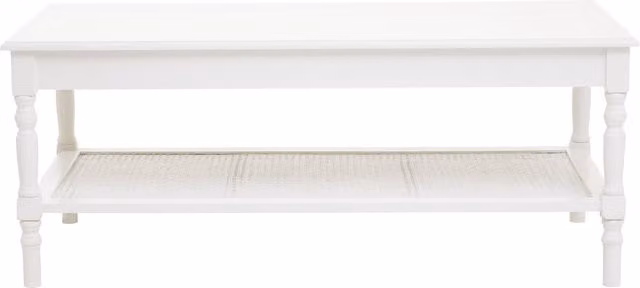 Orsina Heritage Traditional Rectangular Coffee Table in White