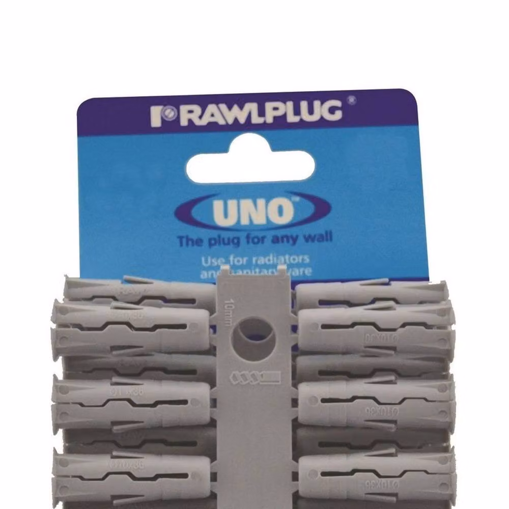 Rawlplug Universal Plastic Plugs, Grey, Pack of 80 – 2