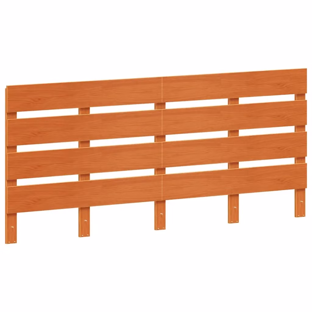 Berkfield Home Rustic Solid Wood Pine Headboard in Wax Brown, 180 cm – 2