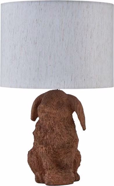 First Choice Lighting Lily Bunny Table Lamp in Brown with Fabric Shade – 1