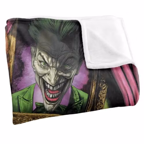 LOGOVISION Batman Harley Quinn Joker Portrait Super Soft Fleece Throw Blanket, Multicolour, W: 91 cm, D: 147 cm – 2