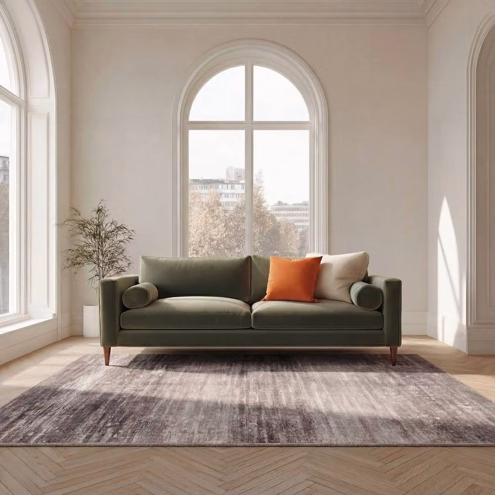 Kukoon Abstract Woven Washable Rug in Beige and Brown, W/D: 200 x 290 cm – 1