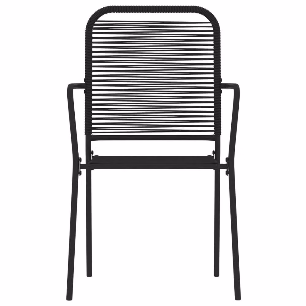 Berkfield Home 5 Piece Modern Garden Dining Set in Matt Black Metal and Glass – 3