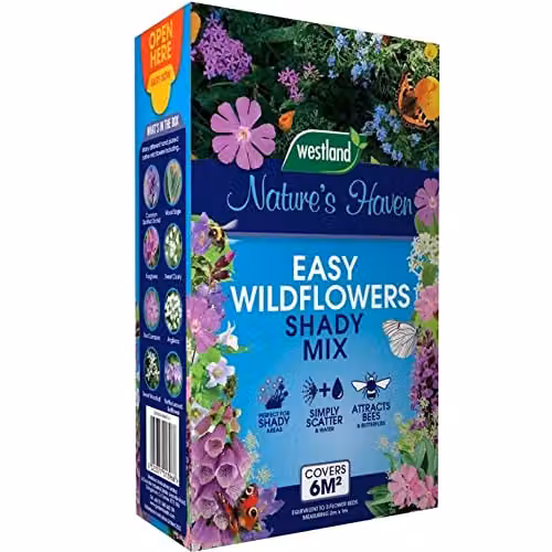 Unwins Nature's Haven Easy Wildflowers Shady Mix Multicolour Flower Seeds, 1.2kg – 1