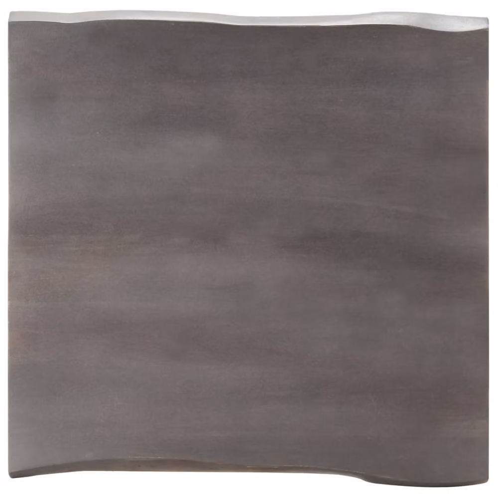 Berkfield Home Classic Live Edge Coffee Table in Grey Solid Acacia Wood W/D/H: 60 x 60 x 40 cm – 3