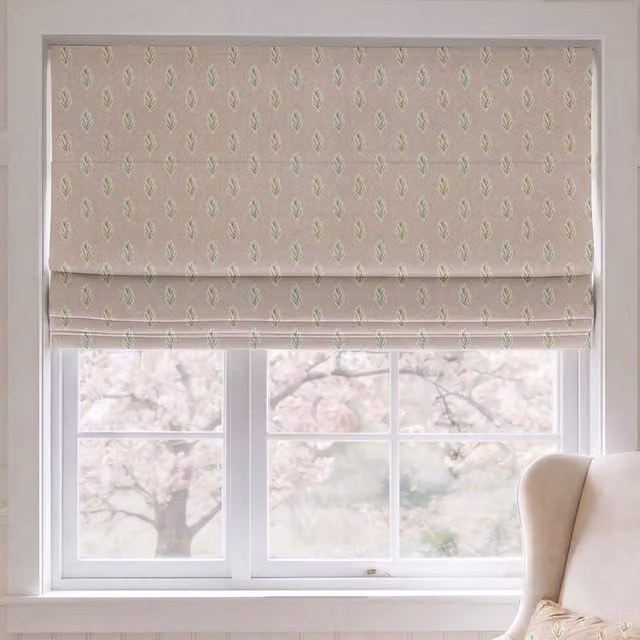Ante Decor Hidcote Made To Measure Floral Blackout Roman Blind in Dusty Rose