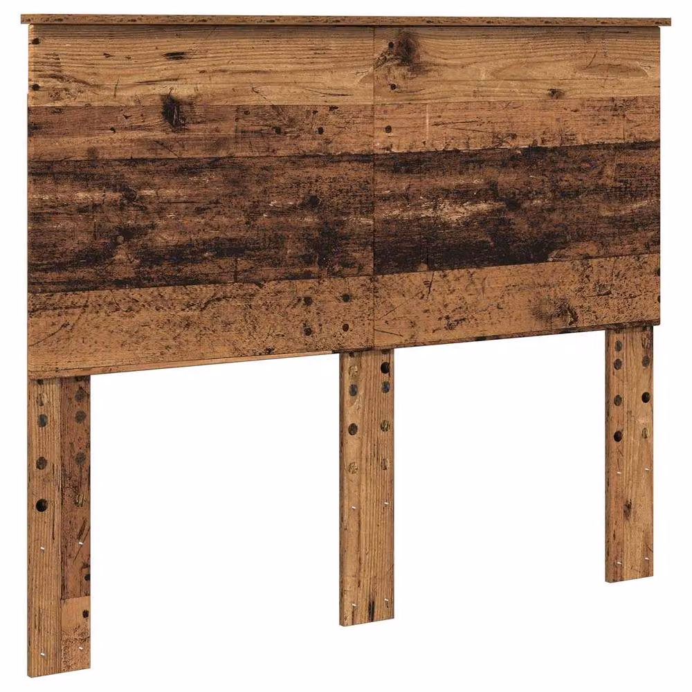 Berkfield Home Bed Frame with Headboard in Old Wood Brown, Solid Pine and MDF, W/D/H: 120 x 190 cm – 3