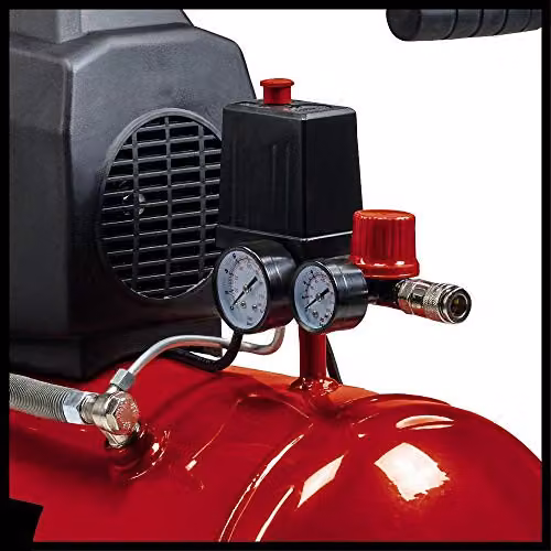 Einhell 50L Oil Lubricated Air Compressor, 8 Bar, 116 PSI, Black and Red – 4