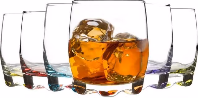 LAV Adora Multicolour Glass Tumblers, 290ml, Pack of 6