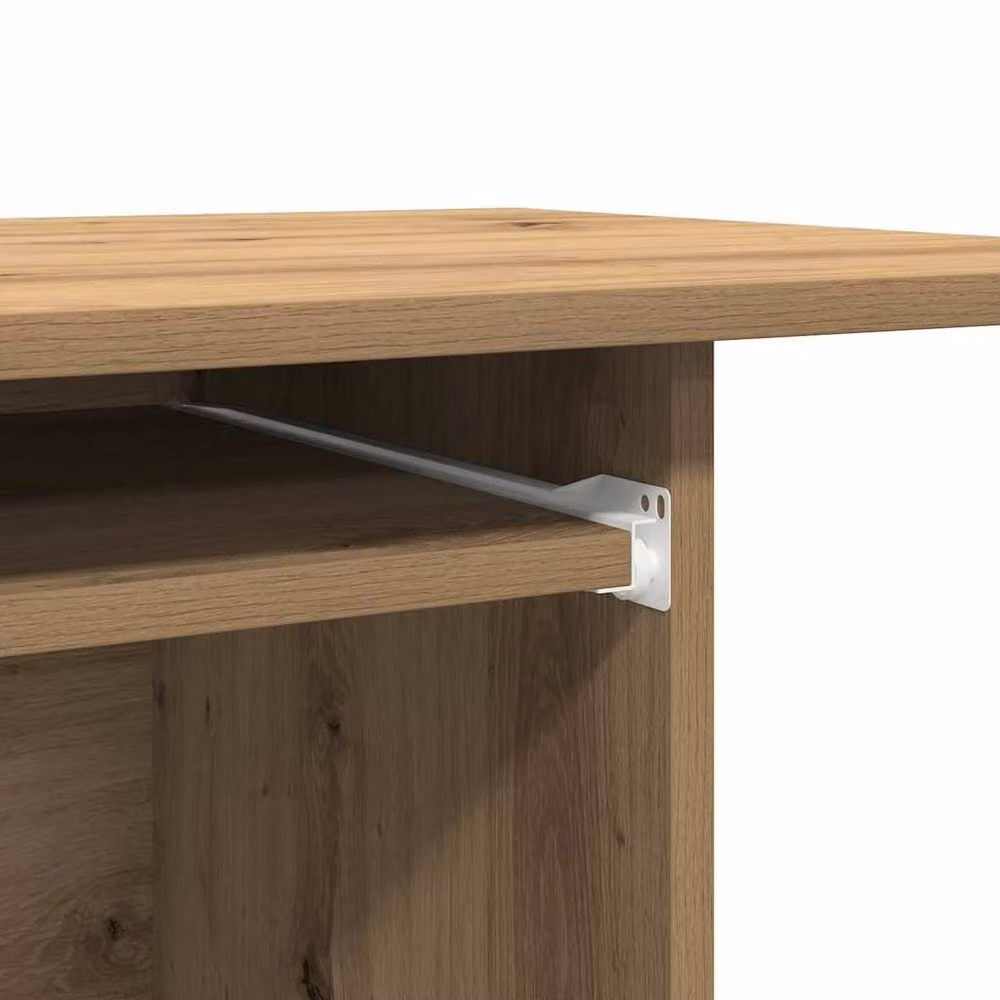 Berkfield Home Artisan Oak Computer Desk in Brown, W/D/H: 80 x 50 x 75 cm – 6