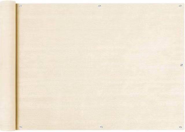 Berkfield Home Balcony Screen in Beige, W: 75 cm, H: 300 cm
