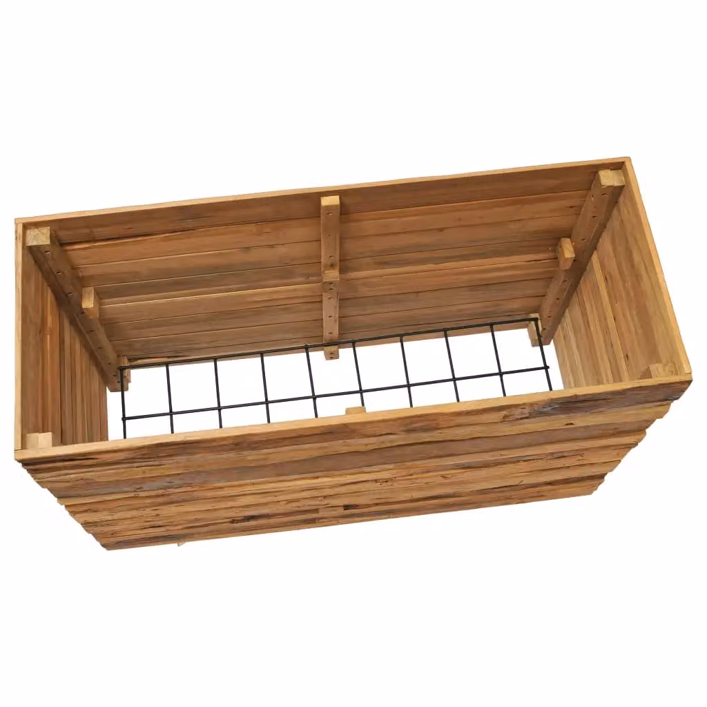 Berkfield Home Raised Bed in Brown Solid Wood and Steel, W/D/H: 100 x 40 x 72 cm – 3