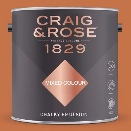 Craig & Rose 1829 Paint Stop Chalky Matt Emulsion in Russet, 2.5 l
