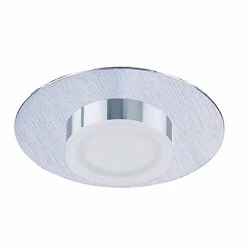 Netlighting Marcel Round Recessed LED Downlight, 4W, 360lm, 3000K Warm White, Chrome and Grey, IP44, Cut Out: 70mm, Driver Included – 1
