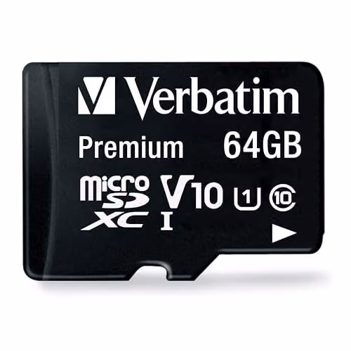 Verbatim Premium U1 64 GB microSDXC Memory Card with Adapter, Class 10, Black – 5