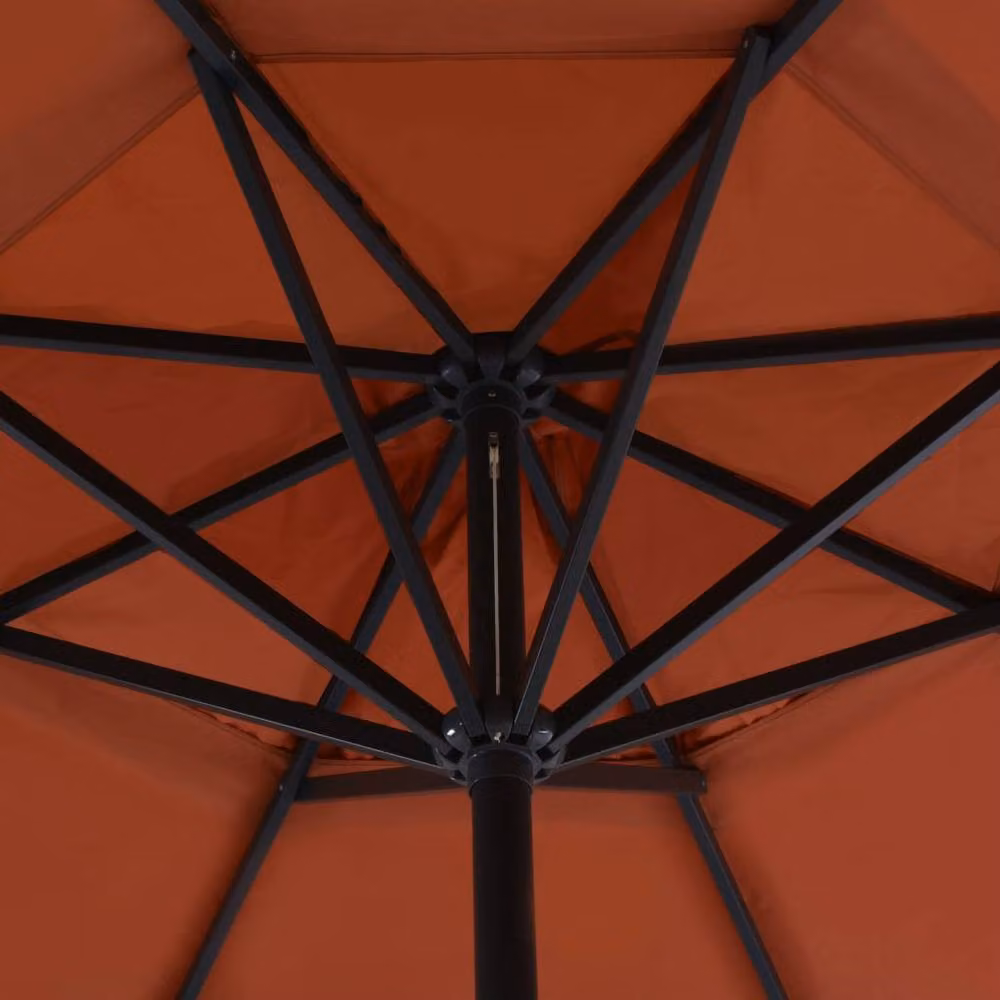 Berkfield Home Outdoor Umbrella with Portable Base in Orange Terracotta – 2