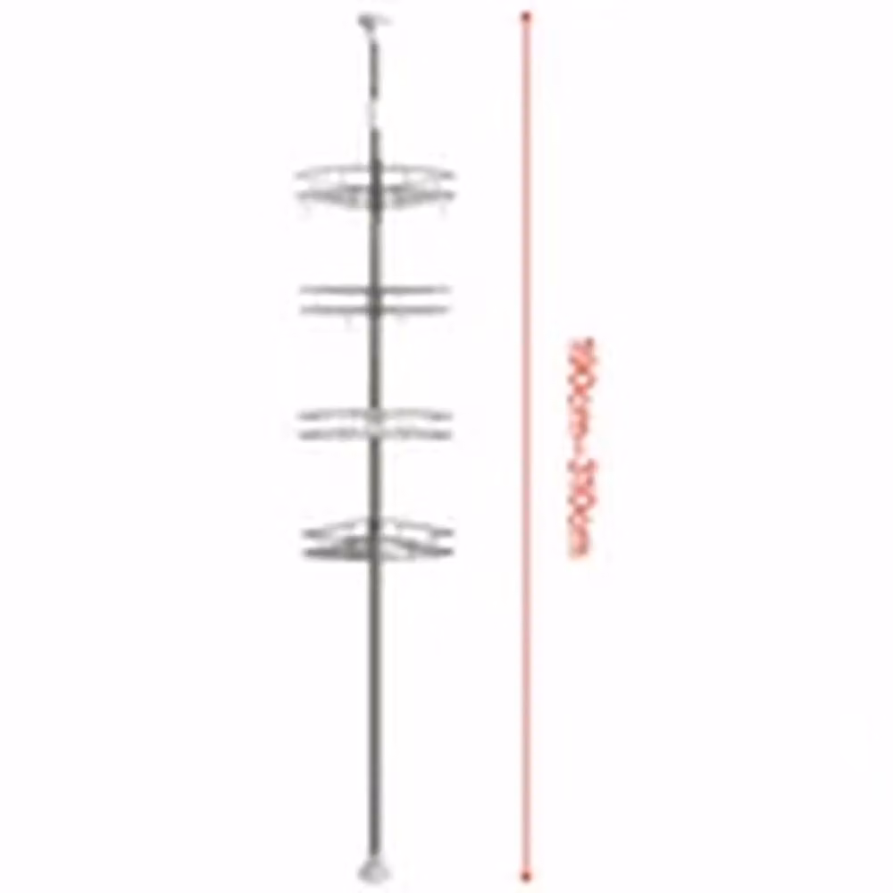 EONLION 4 Tier Telescopic Stainless Steel Corner Shower Storage Rack in Silver – 2