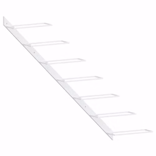 vidaXL Wall-mounted White Metal Wine Rack for 7 Bottles