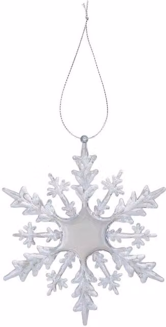 VFM e-Store Silver Snowflake Hanging Decoration, W: 21 cm, H: 20 cm