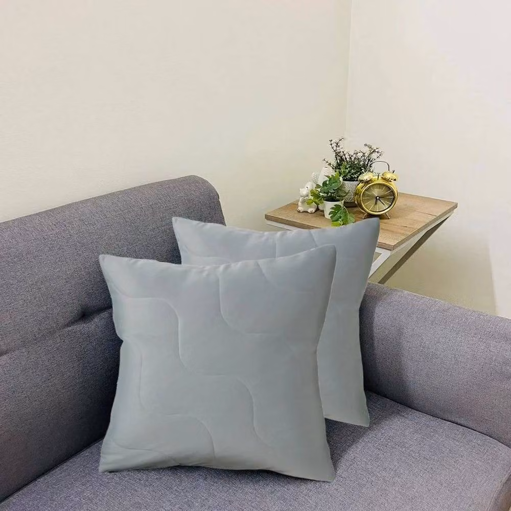 PAWNORA 2 Pack Soft Designer Cushion Covers in Grey, W/D/H: 50 x 50 x 0 cm – 2