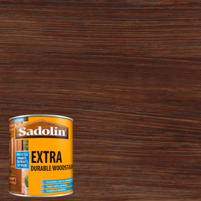 Sadolin Extra Durable Water Repellent Woodstain in Dark Palisander Brown, 1 l