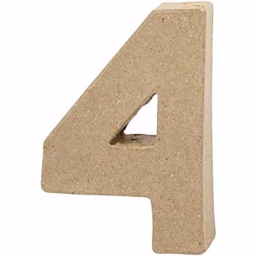 Create Crafts Number 10 Paper Craft Decoration, H: 10 cm, W: 6.8 cm