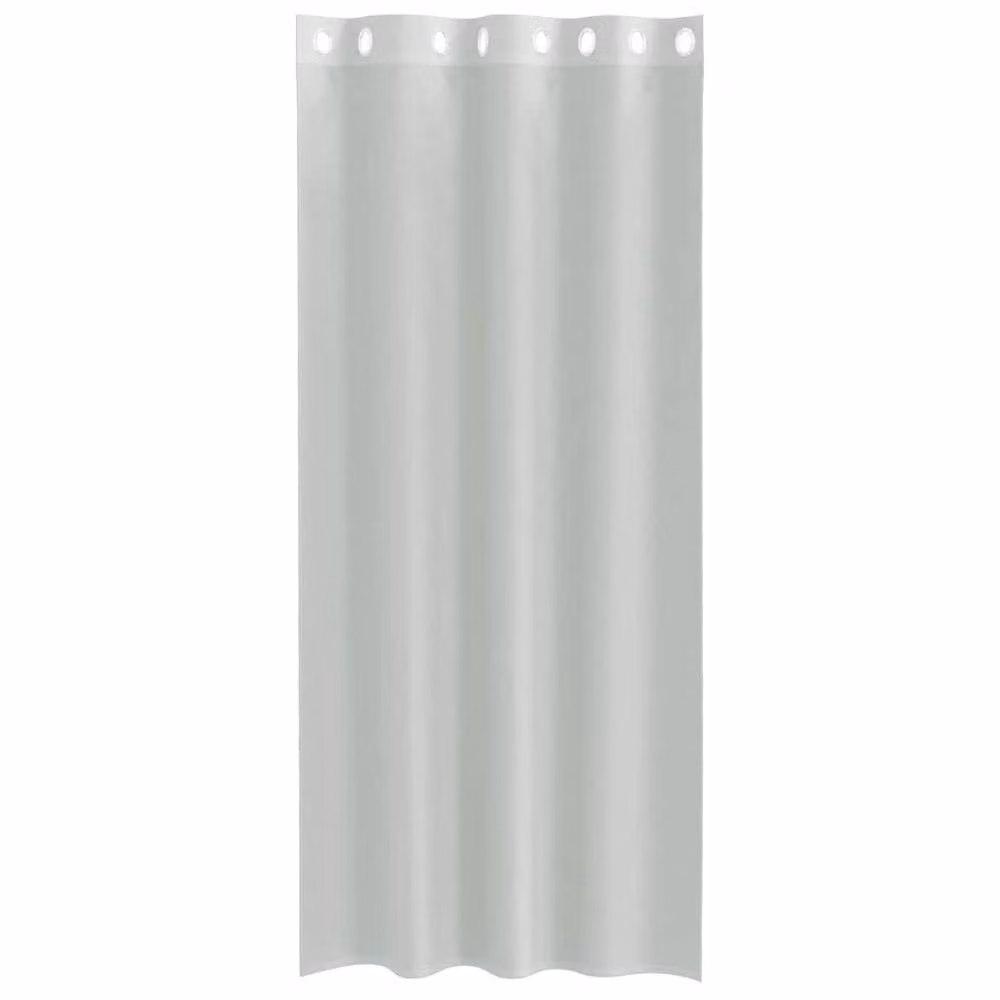 Berkfield Home Voile Fabric Panel Curtains with Eyelets, Light Grey, 2 Pack, W: 140 cm, H: 245 cm – 2