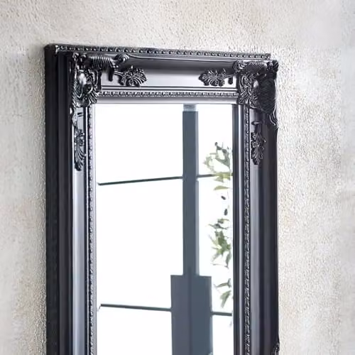 Julian Bowen Palais Full Length Wall Mounted Mirror in Black, W/H: 40 x 130 cm – 2