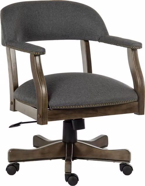 Teknik Office Captain Grey and Driftwood Executive Chair in Grey Fabric
