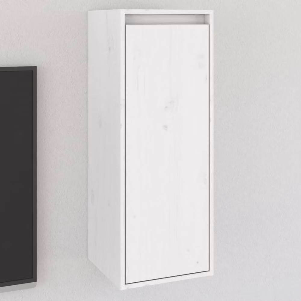 Berkfield Home White Wall Cabinet in Solid Pine Wood, W/D/H: 30 x 30 x 80 cm – 2