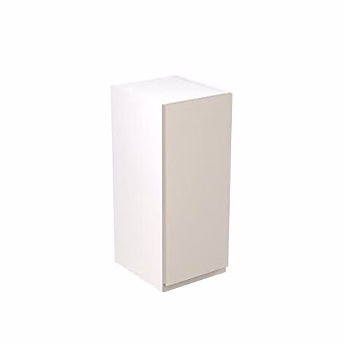 KITCHEN KIT Flatpack Bridging Wall Cabinet in Light Grey Matt with J-Pull Doors, W: 30.0 cm, H: 72.0 cm