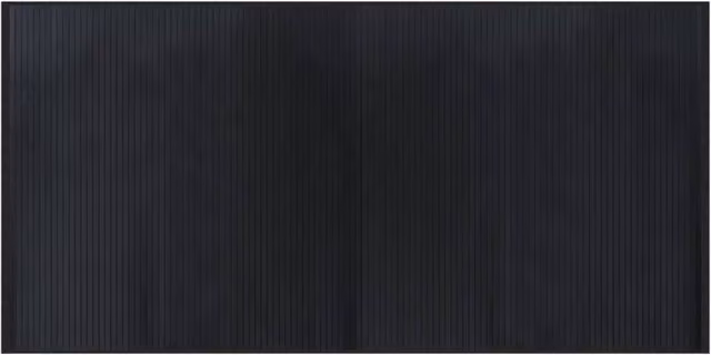 Berkfield Home Rectangular Bamboo Rug in Black, W: 100 cm, L: 200 cm