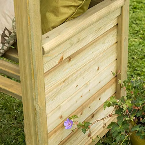 Forest Garden Venetian Corner Arbour in Brown Wood – 6