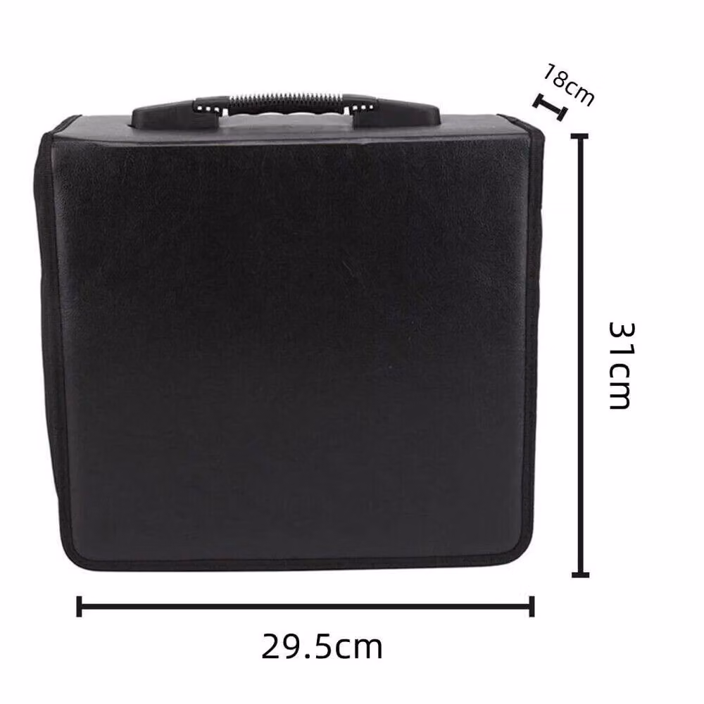 EONLION 400 Disc DVD CD Storage Case in Black with Handles, W/D/H: 50.0 x 31.0 x 50.0 cm – 2