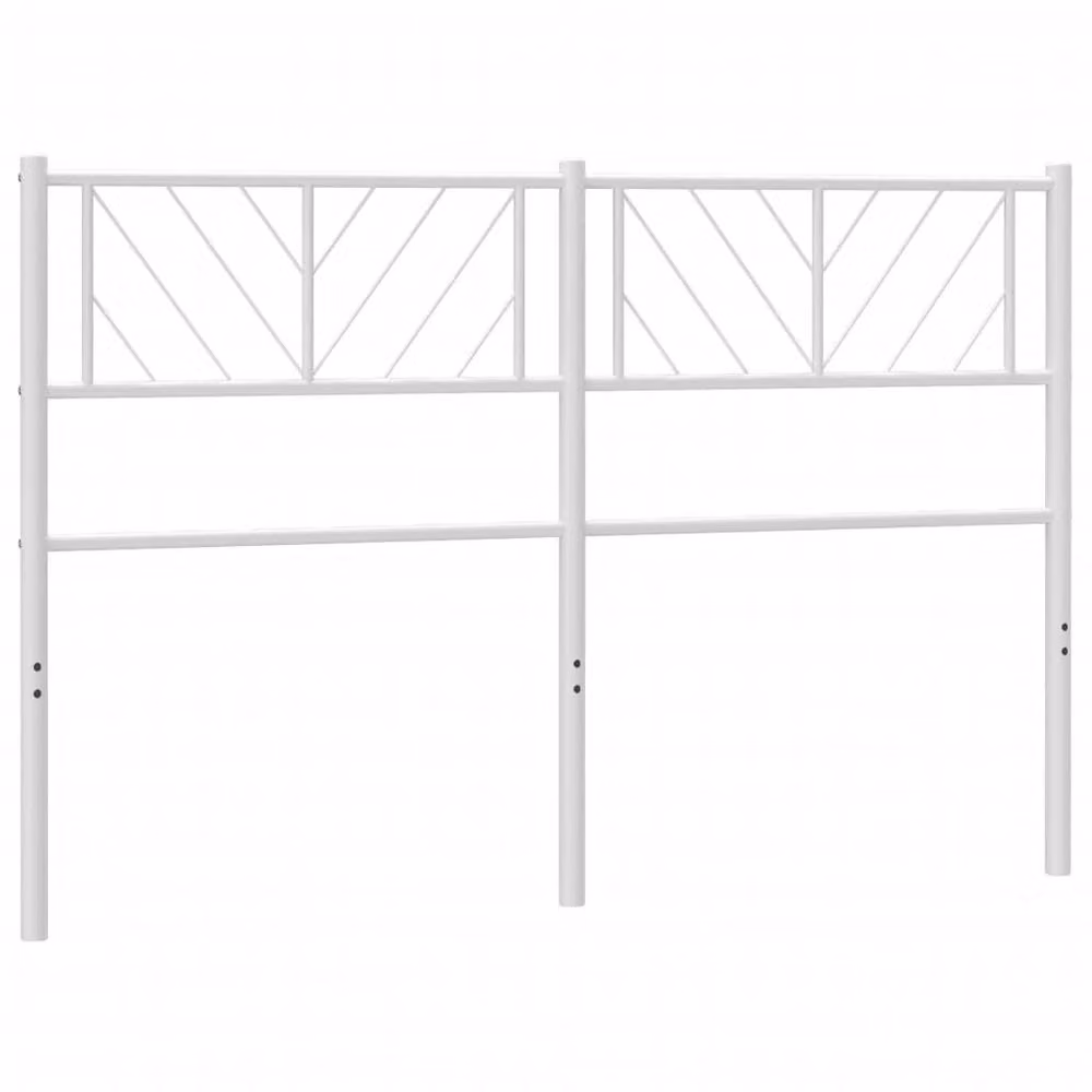 Berkfield Home Classic Metal Headboard in White, 135 cm – 2