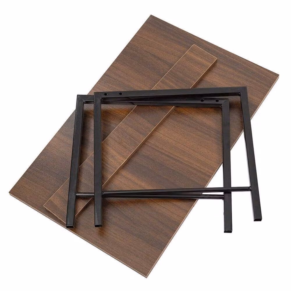 NESTLUNE 2-Tier Brown Wood Tabletop Office Desk Organizer Storage Shelf W: 100 cm x H: 100 cm – 4