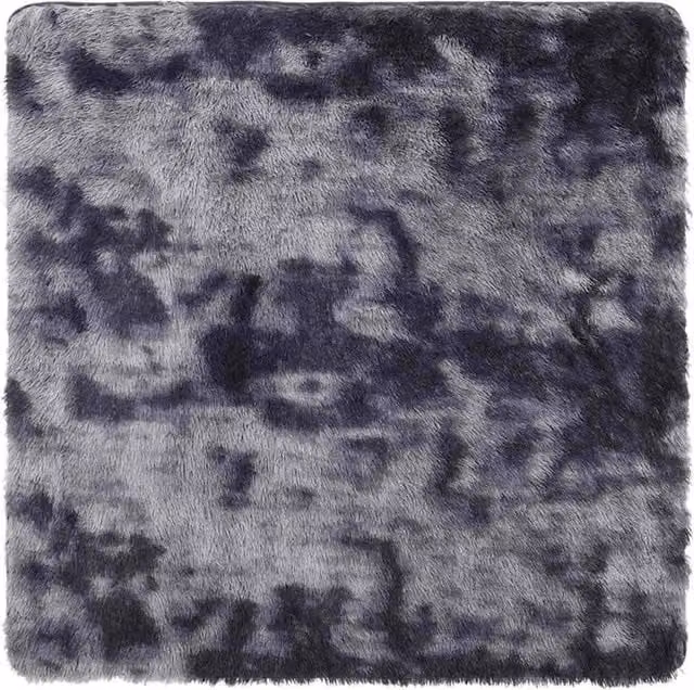Berkfield Home NAVARRA Shaggy High Pile Rug, Dark Grey, W/D: 200 x 200 cm – 1