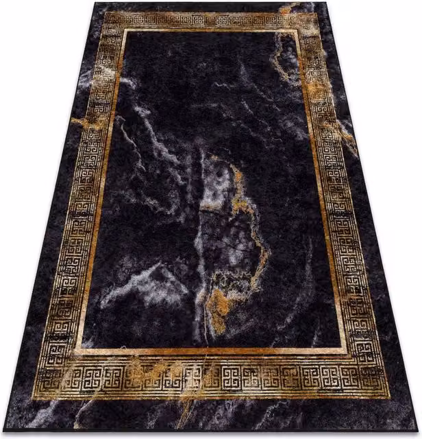 RugsX Miro Black Stone Look Modern Rectangular Rug, W: 200 cm, L: 290 cm – 1