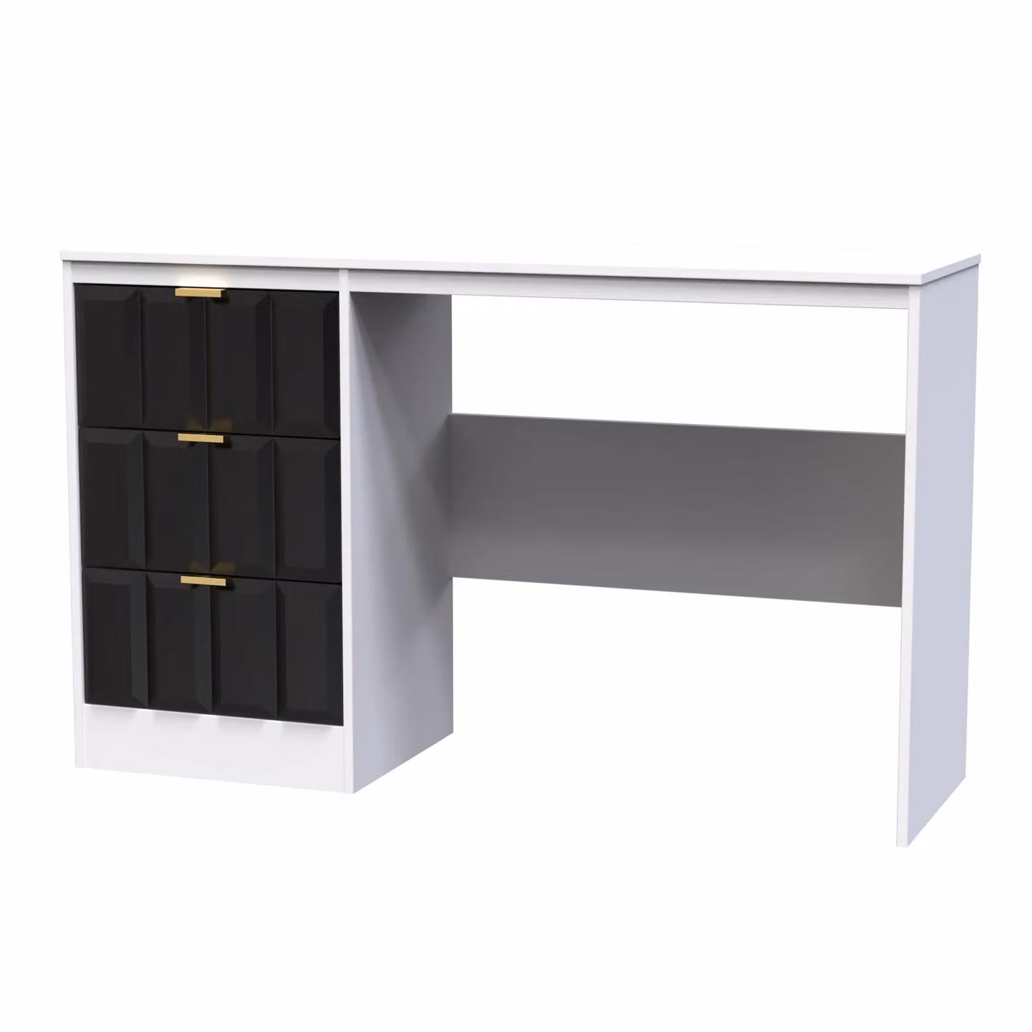 Ready Assembled 2 U Seattle 3 Drawer Desk in Black – 2
