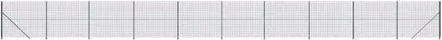Berkfield Home PVC Coated Steel Wire Mesh Fence with Flange, Green, H: 140 cm, L: 25 m – 1