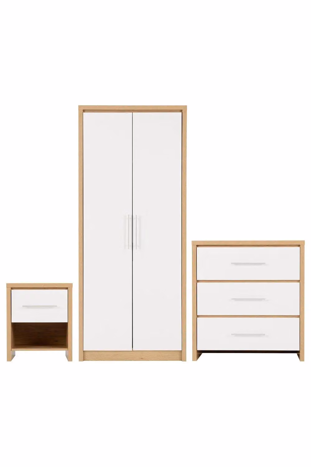 Seconique Seville White High Gloss 3 Piece Modern Bedroom Furniture Set – 2